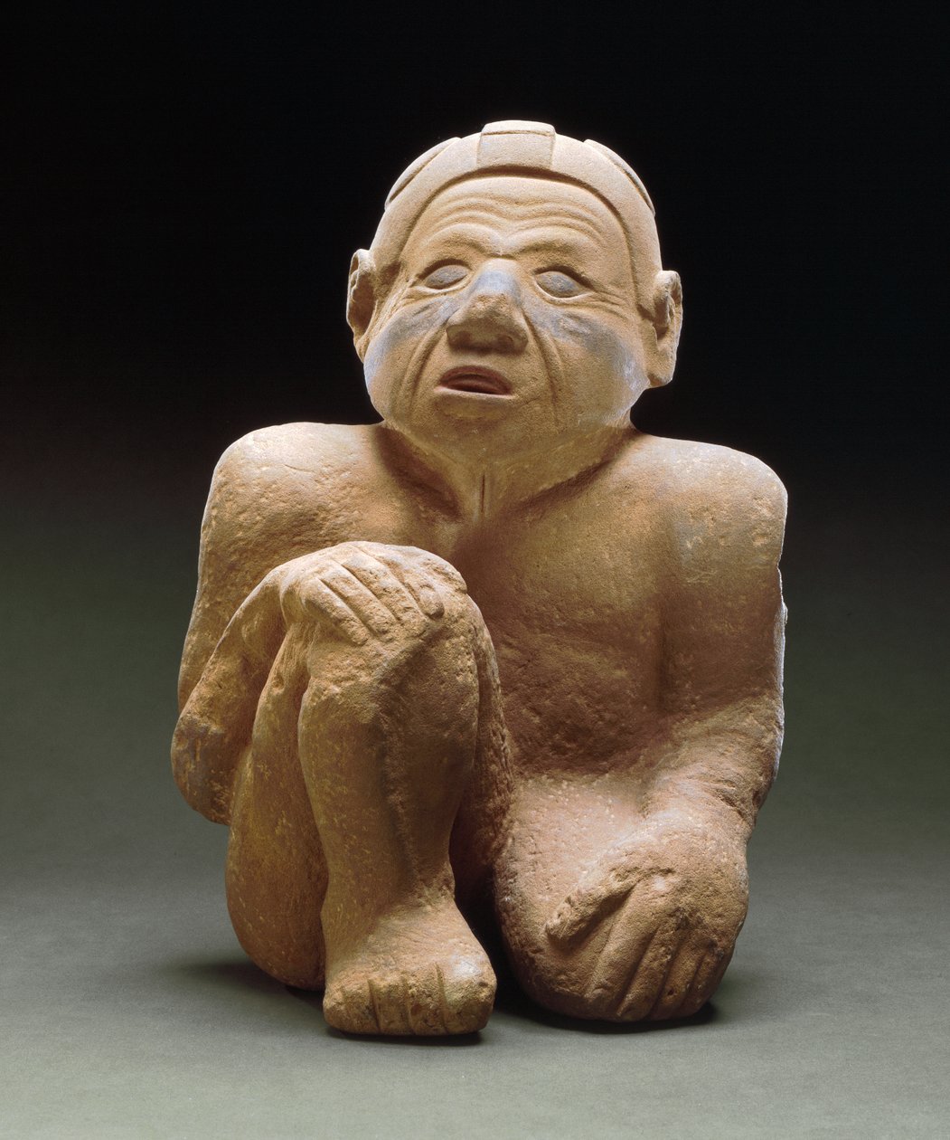 Seated male figure, 1300-1500 by Mississippian culture