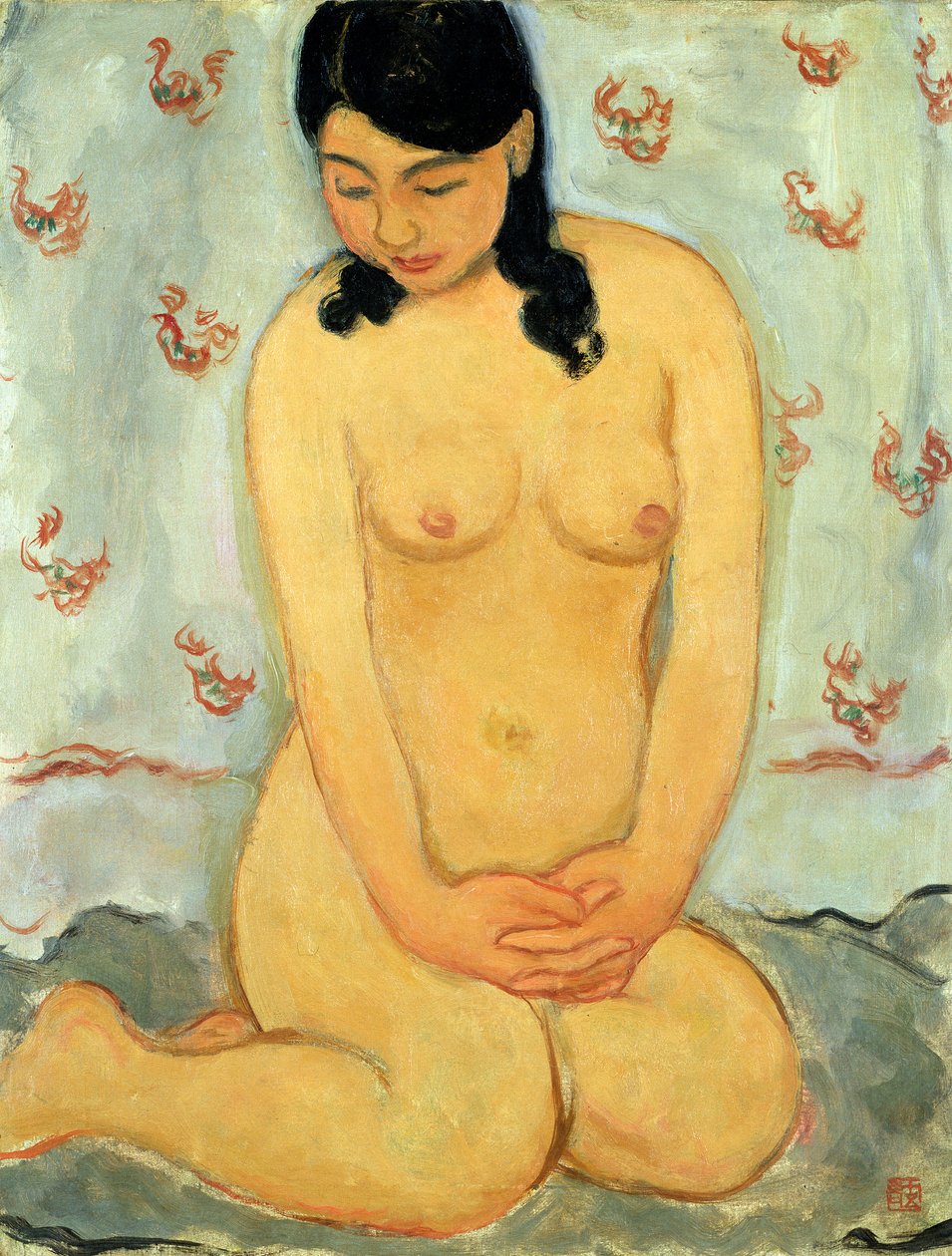Seated Nude by Mitsutani Kunishiro