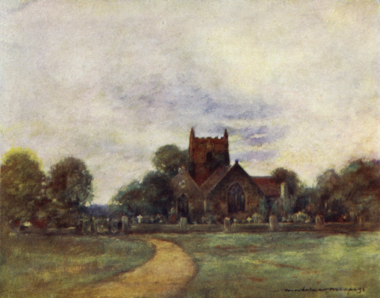 The Church at Wargrave by Mortimer Ludington Menpes