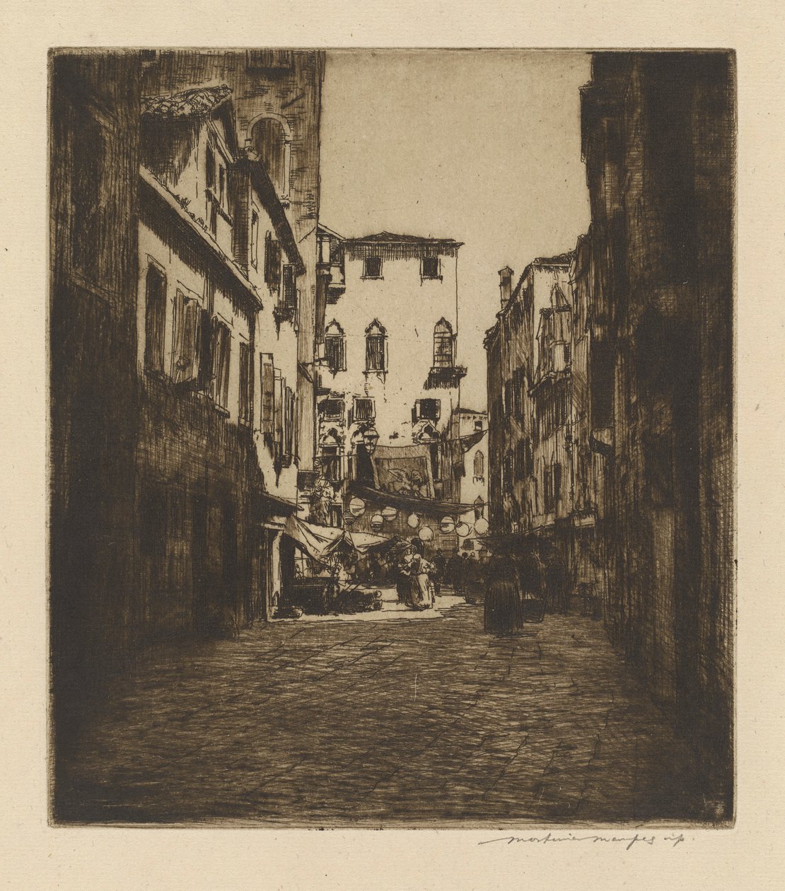 A Market Scene by Mortimer Menpes