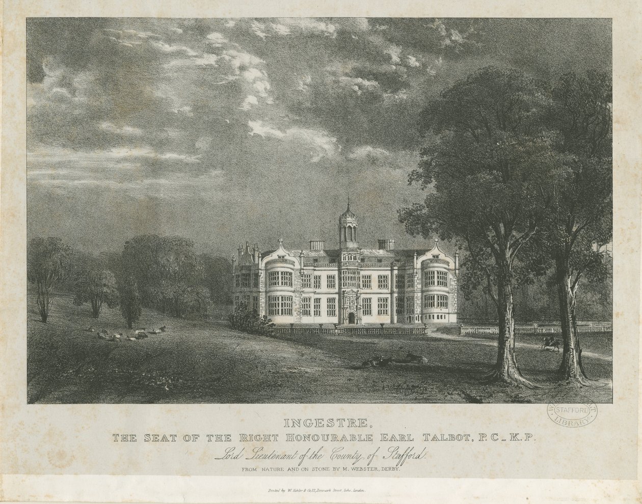 Ingestre Hall by Moses Webster