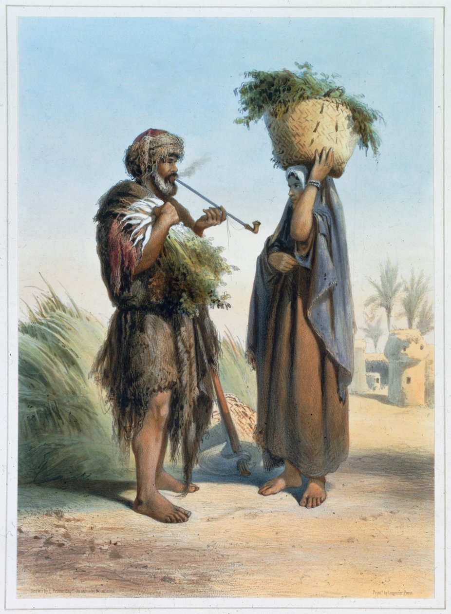 Fellah Man and Woman by Mouilleron
