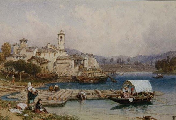 Lake Maggiore by Myles Birket Foster