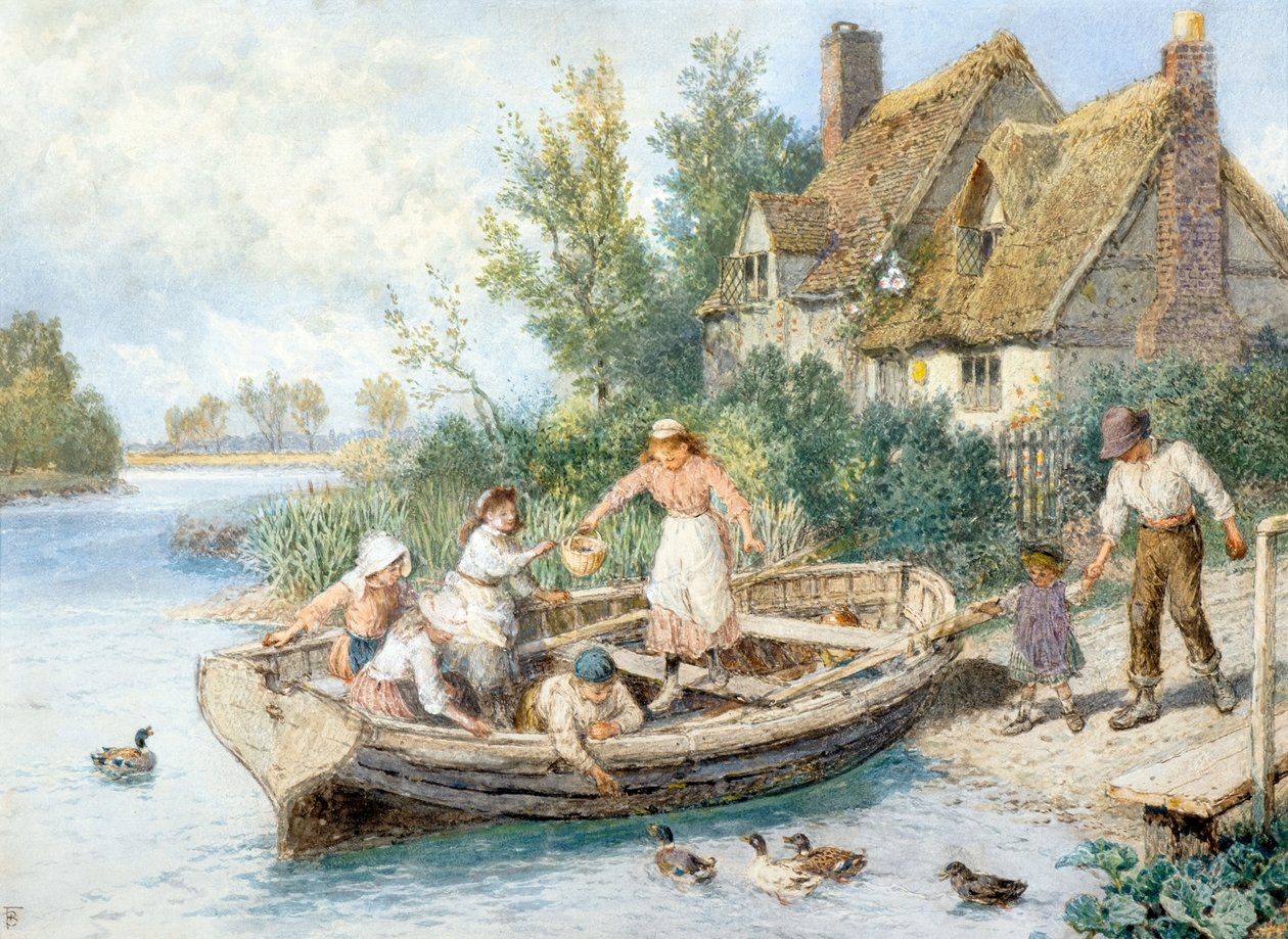 The Ferry by Myles Birket Foster