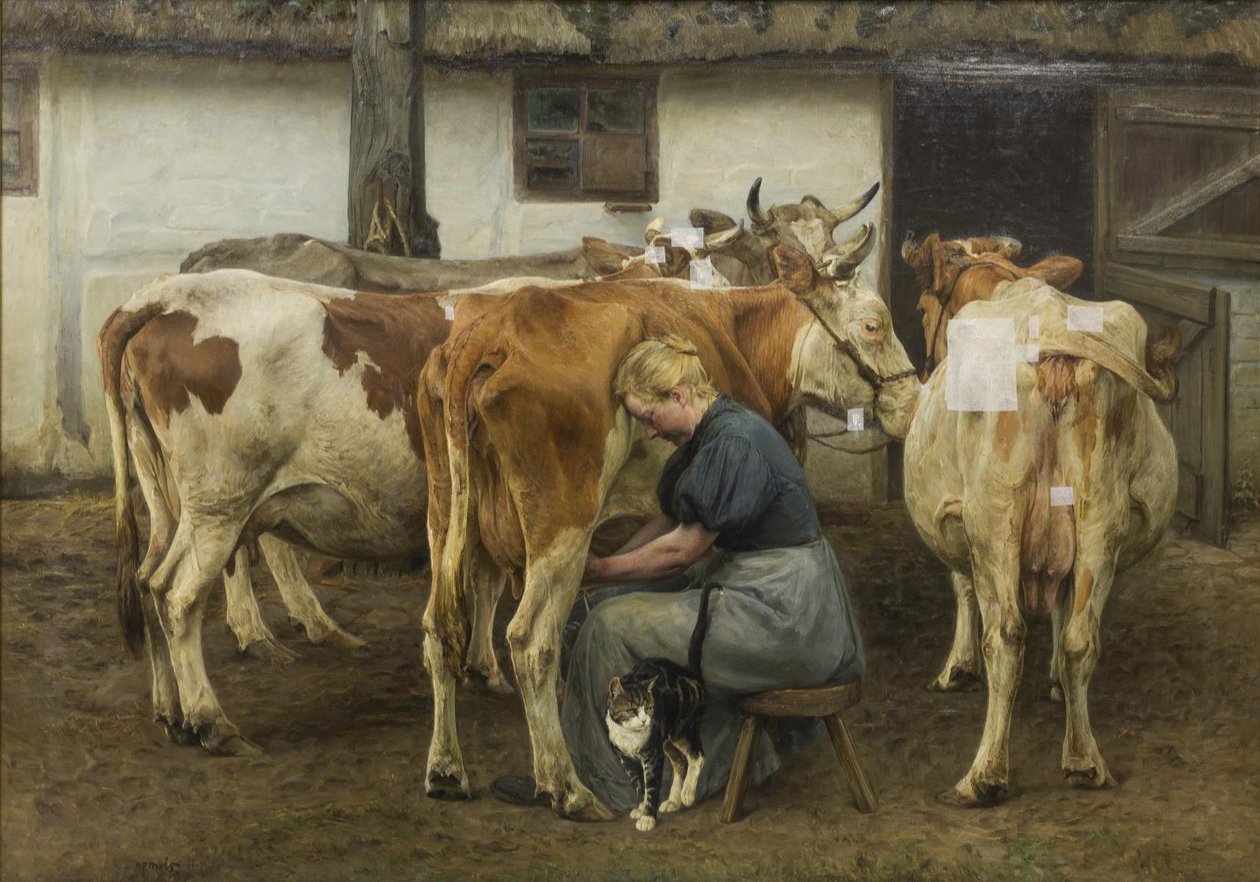 Milking the Cows, West Jutland by N.P. Mols