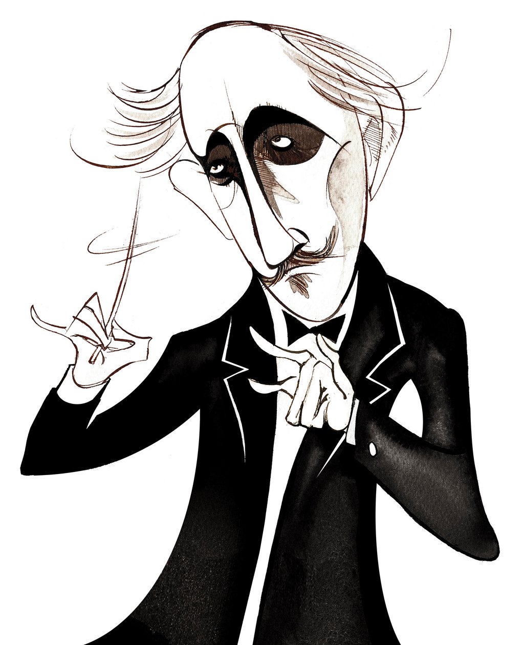 Arturo Toscanini, Italian conductor; caricature by Neale Osborne