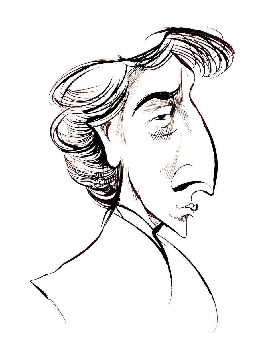 Frederic Chopin, French-Polish Composer and Pianist (Caricature) by Neale Osborne