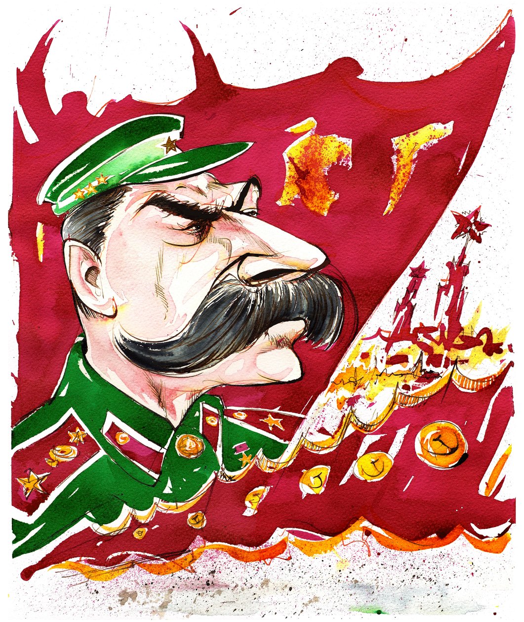 Joseph Stalin - caricature by Neale Osborne