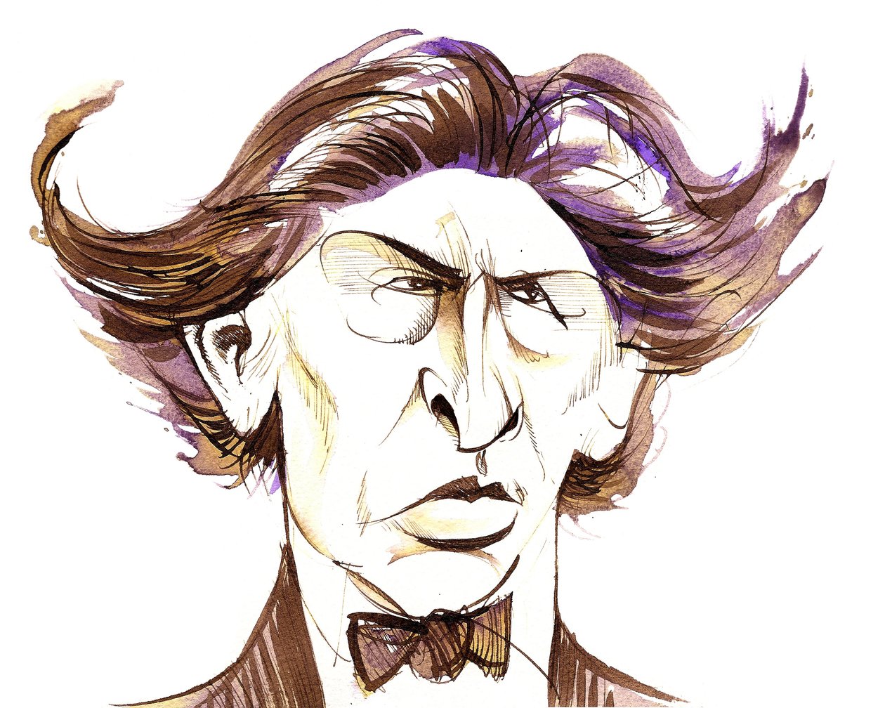 Ferruccio Busoni - caricature by Neale Osborne