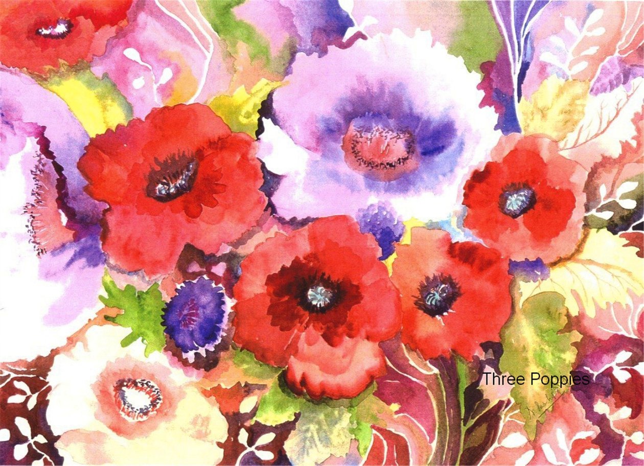 Three Poppies by Neela Pushparaj