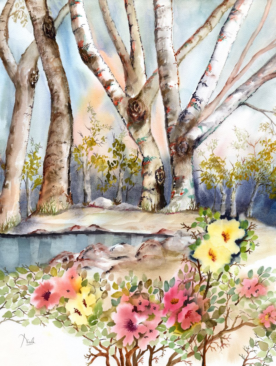 Wild Rose Pond by Neela Pushparaj