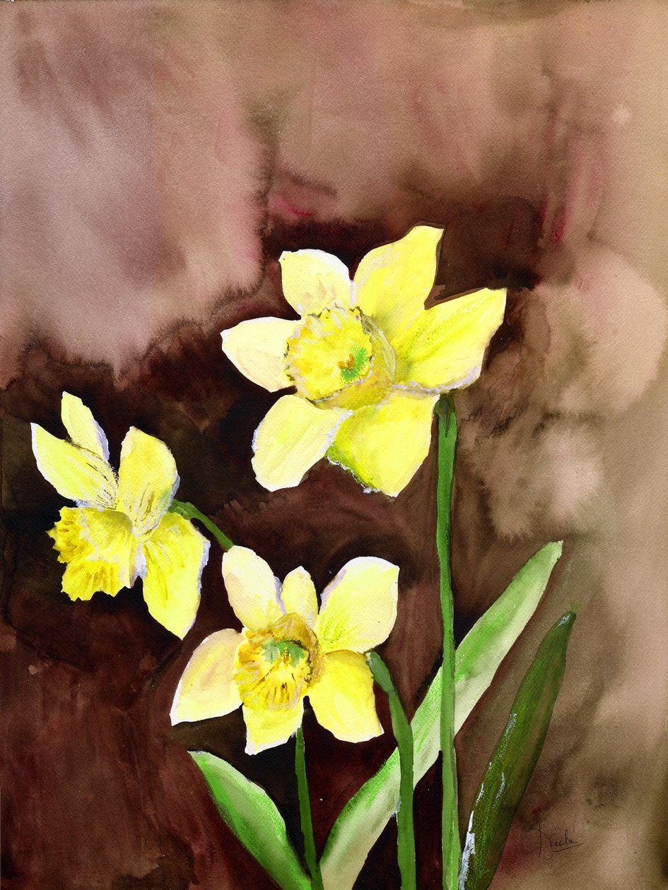 Golden Daffodils by Neela Pushparaj