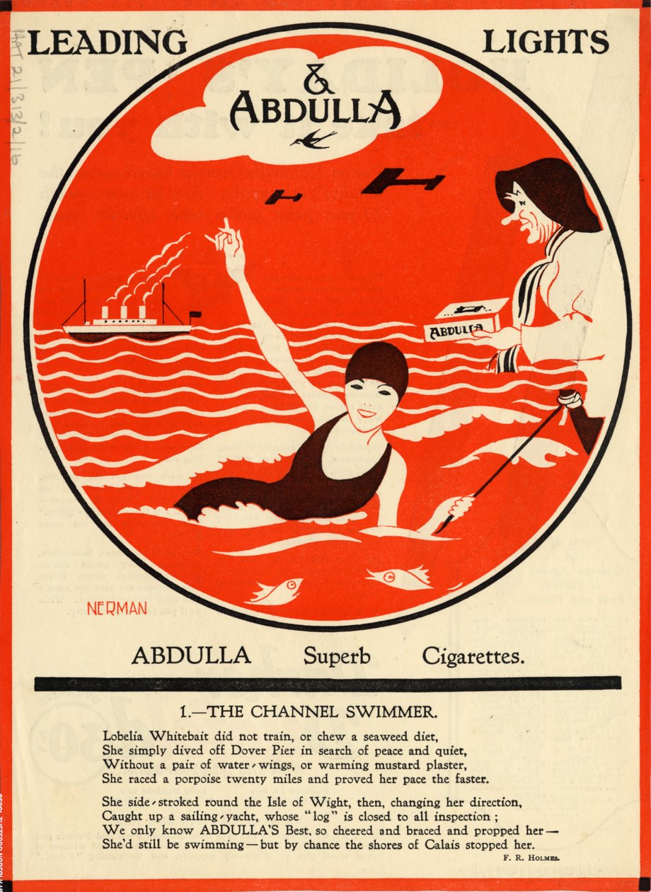 Abdulla Cigarettes, 1920s by Nerman