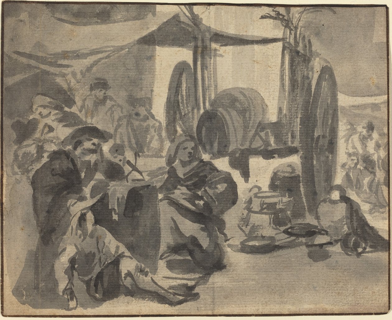 Market Scene by Netherlandish 17th Century