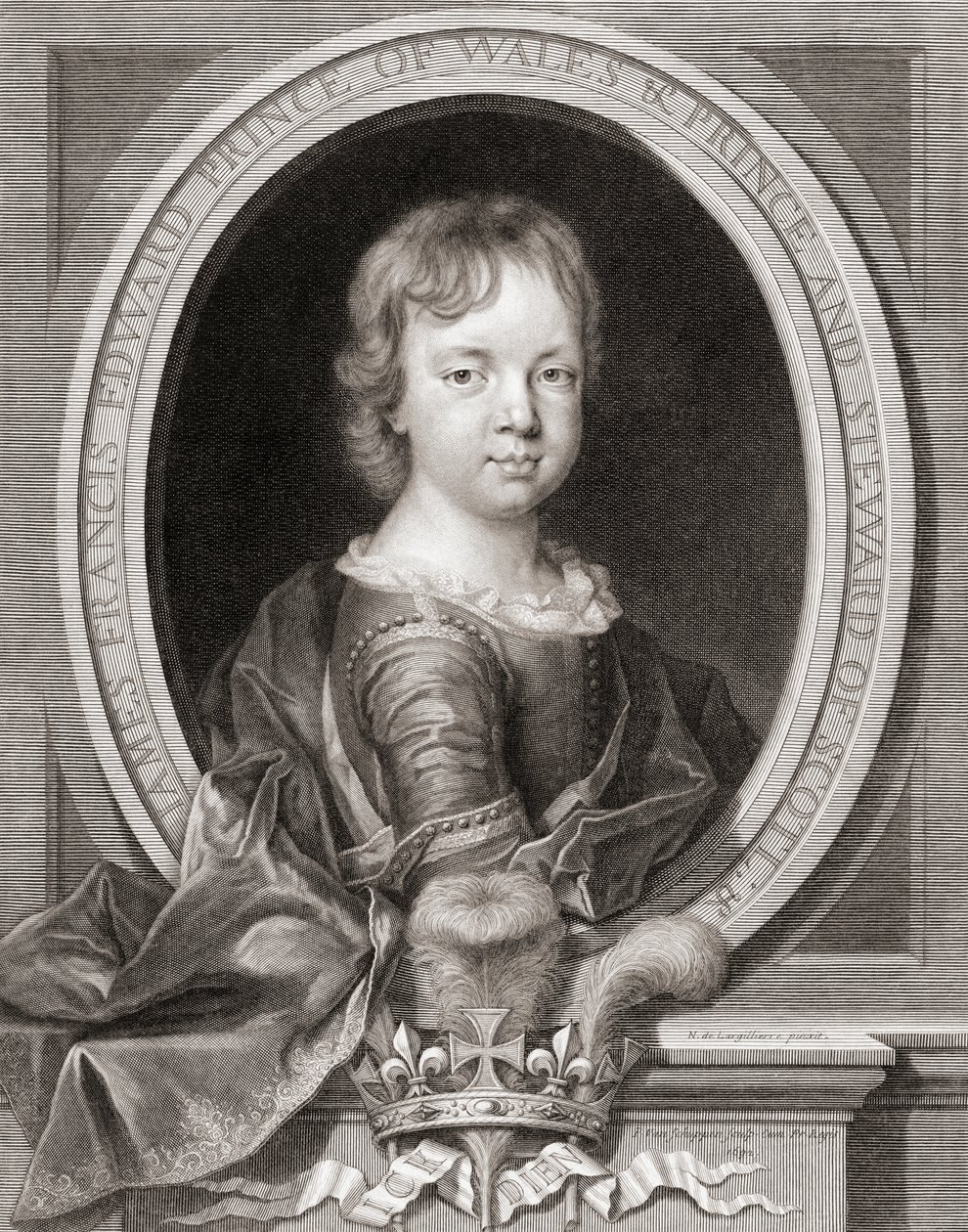 Prince James Francis Edward Stuart by Nicholas de (after) Largilliere