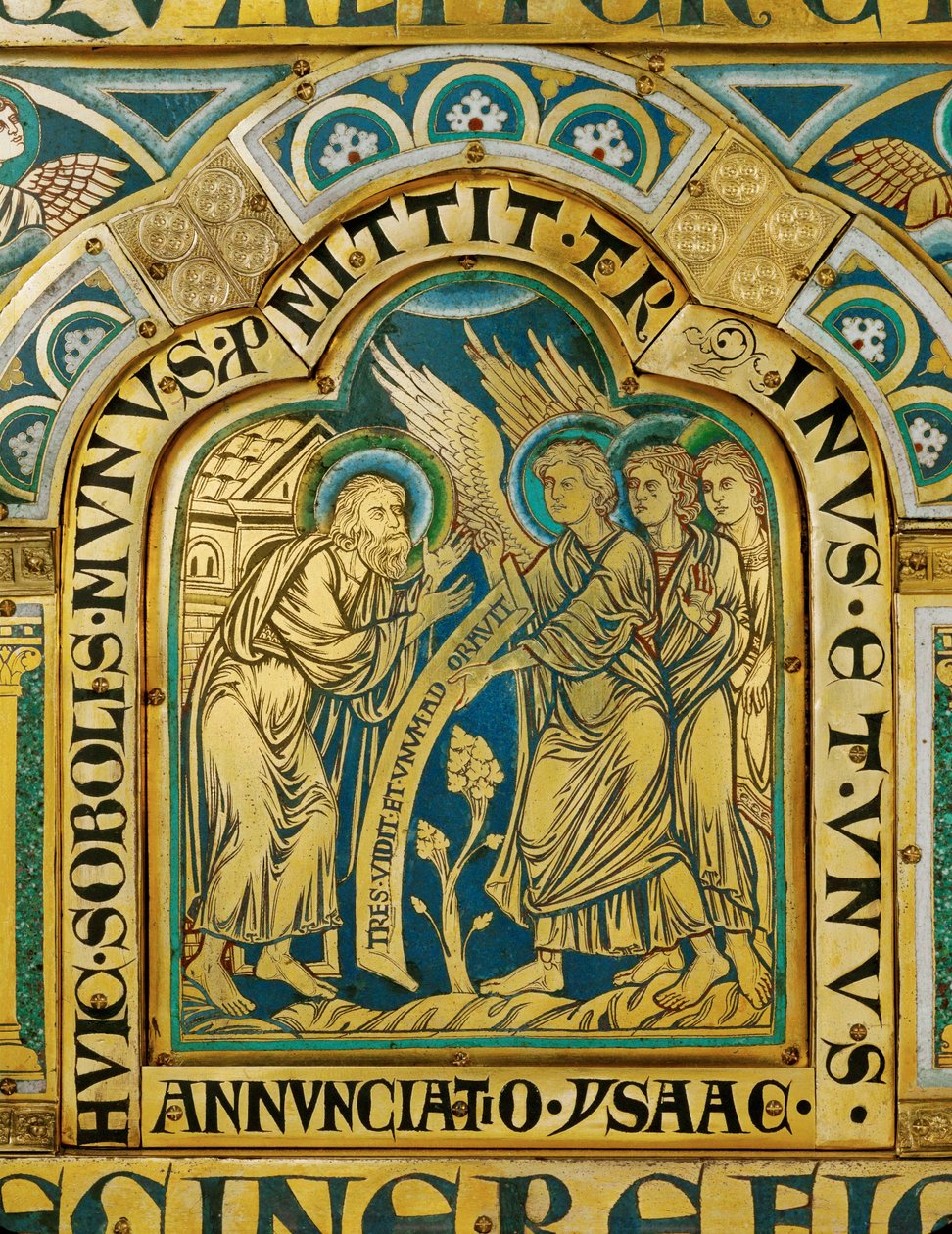 The three angels visit Abraham by Nicholas of Verdun