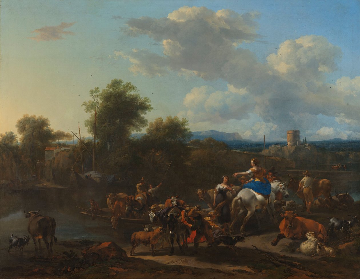 The Cattle Ferry by Nicolaes Pietersz. Berchem