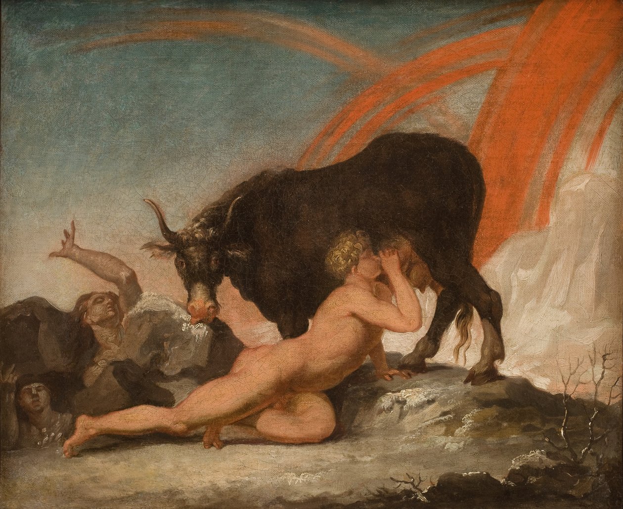 Ymir Suckling the Cow Audhumla by Nicolai Abildgaard