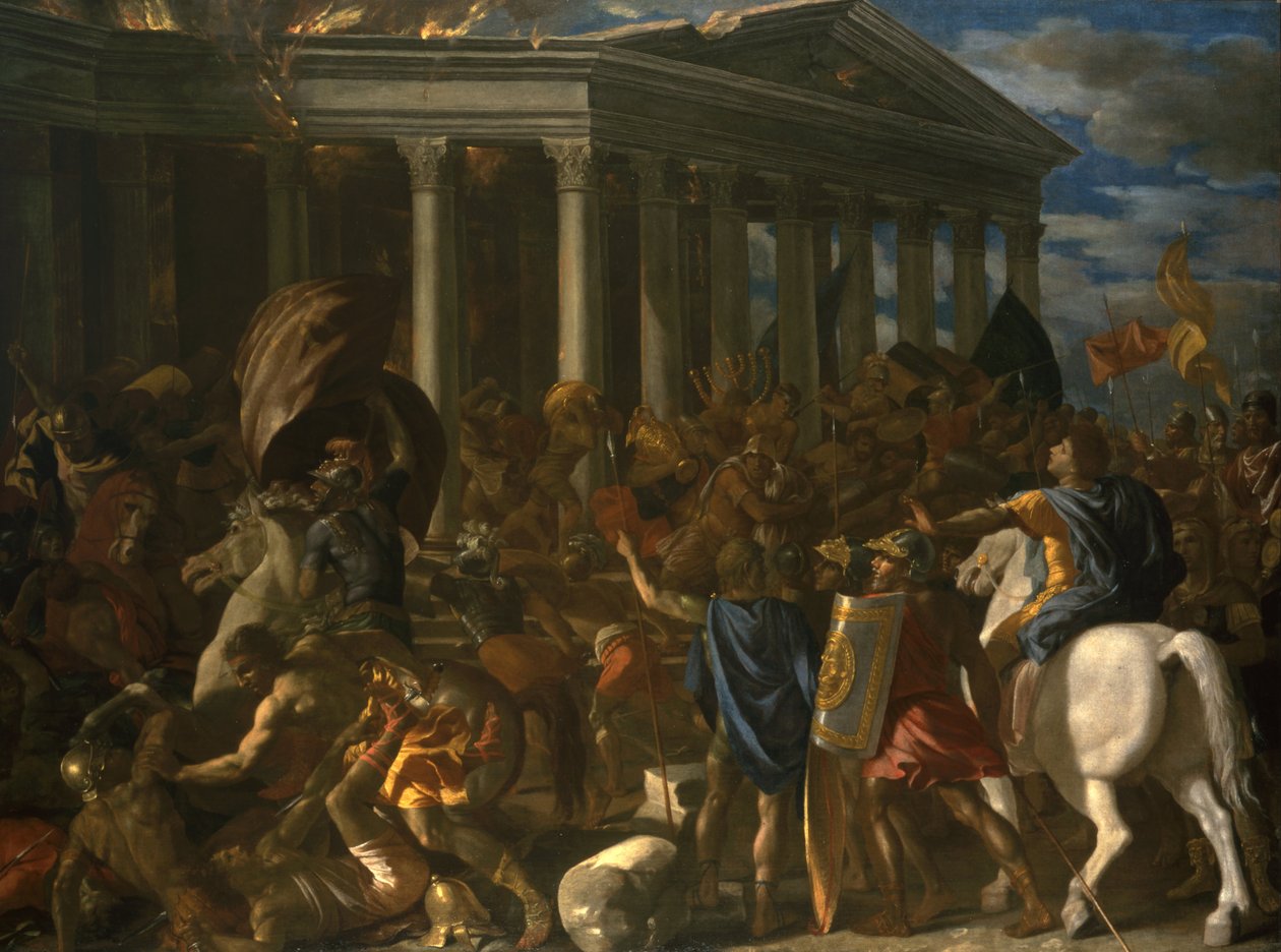 The Destruction and Sack of the Temple of Jerusalem by Nicolas Poussin