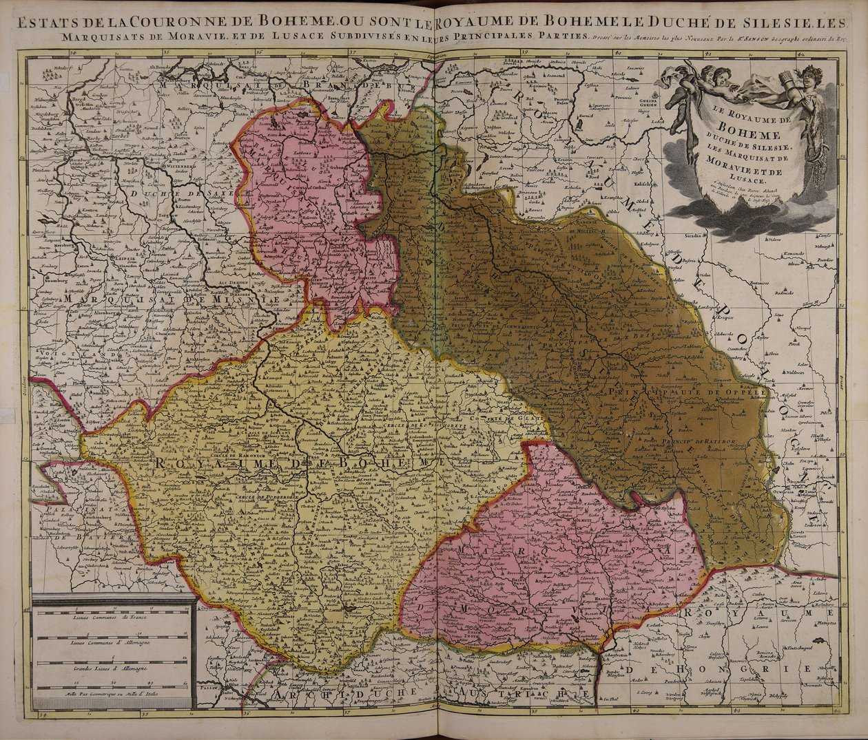 The Kingdom of Bohemia, Duchy of Silesia, Marquisate of Moravia and Lusatia by Nicolas Sanson