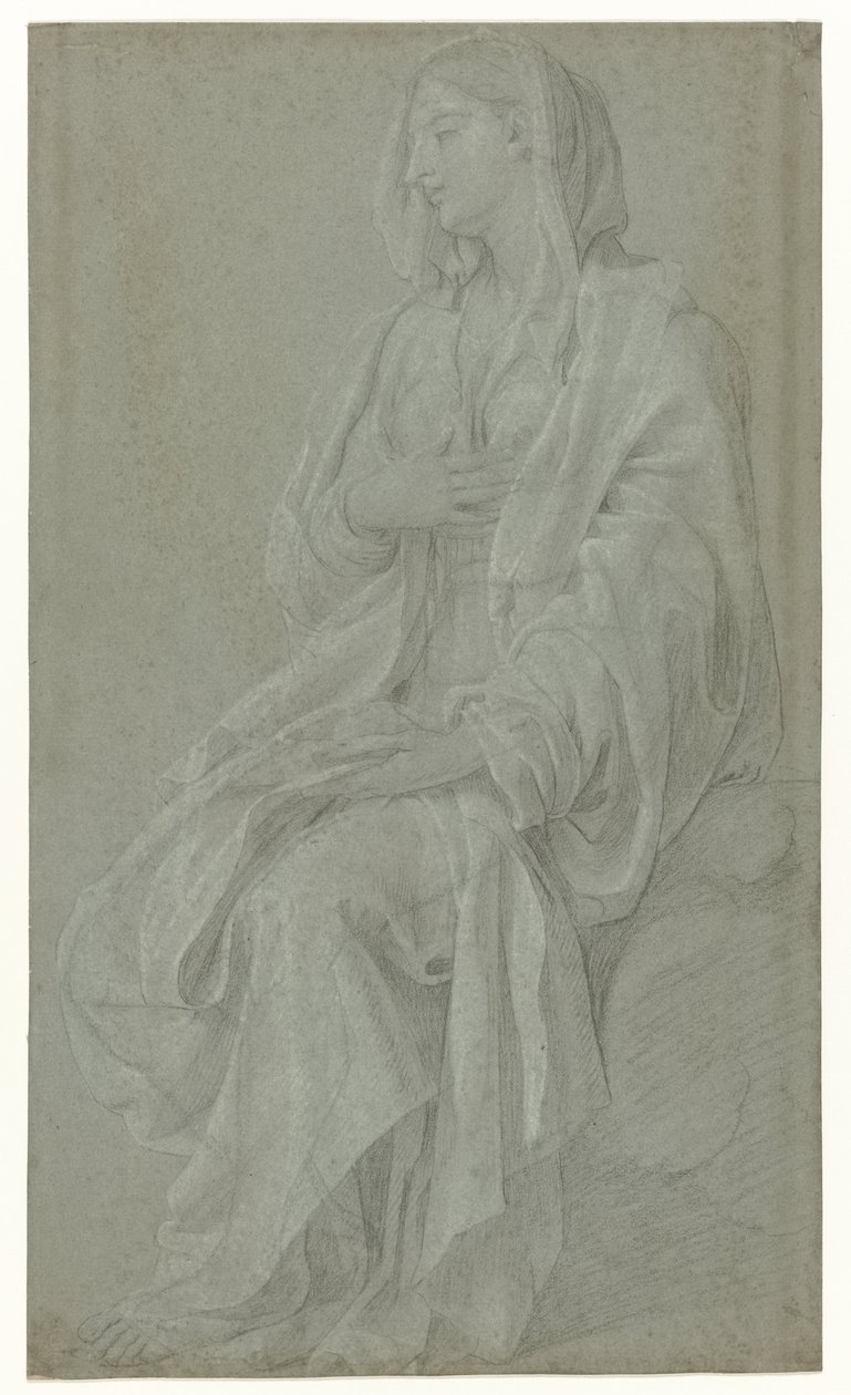 Seated Madonna by Nicolas Colombel