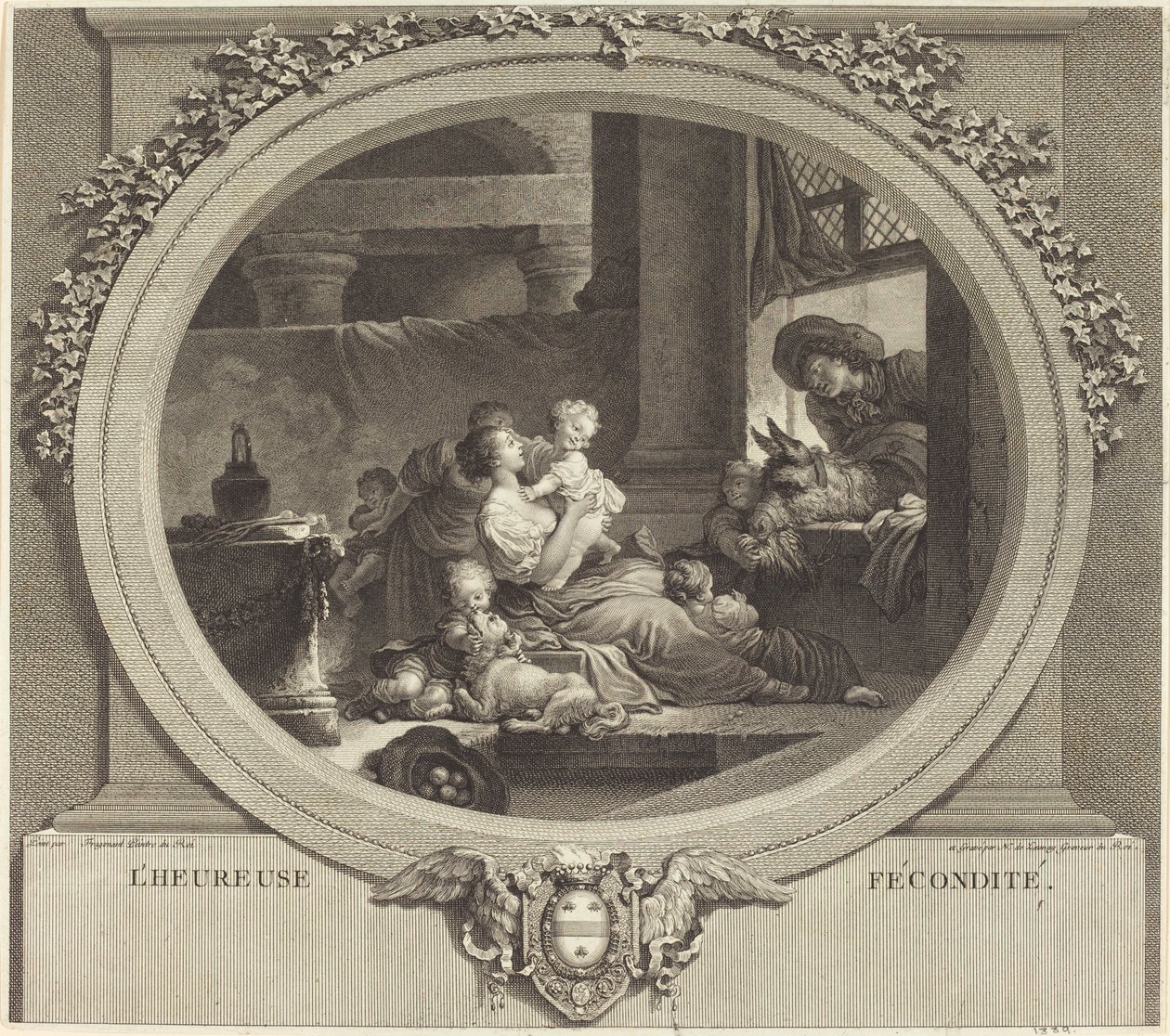 The Happy Fertility by Nicolas Delaunay after Jean Honoré Fragonard