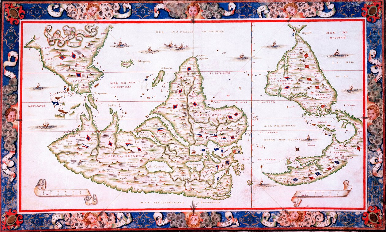 World map by Nicolas Desliens