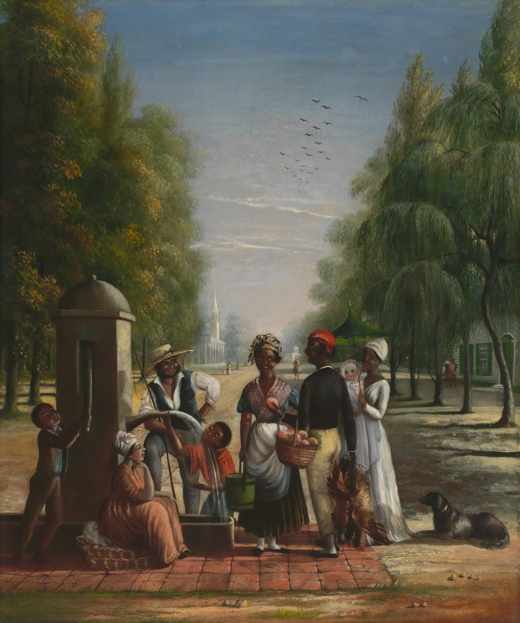 Servants at a Pump by Nicolino Calyo