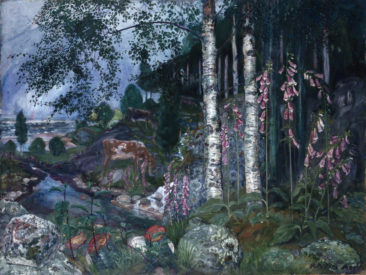 Foxgloves by Nikolai Astrup