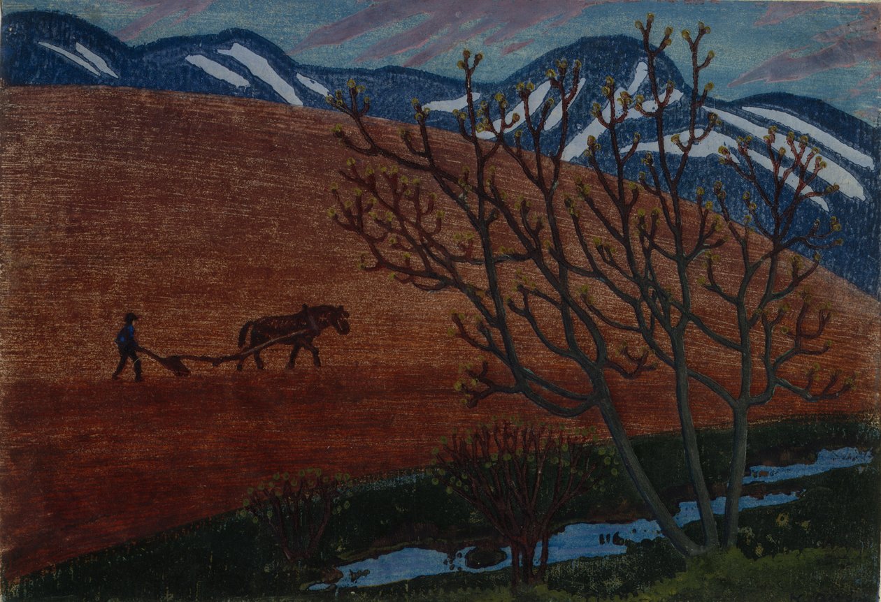 The Ploughman by Nikolai Astrup