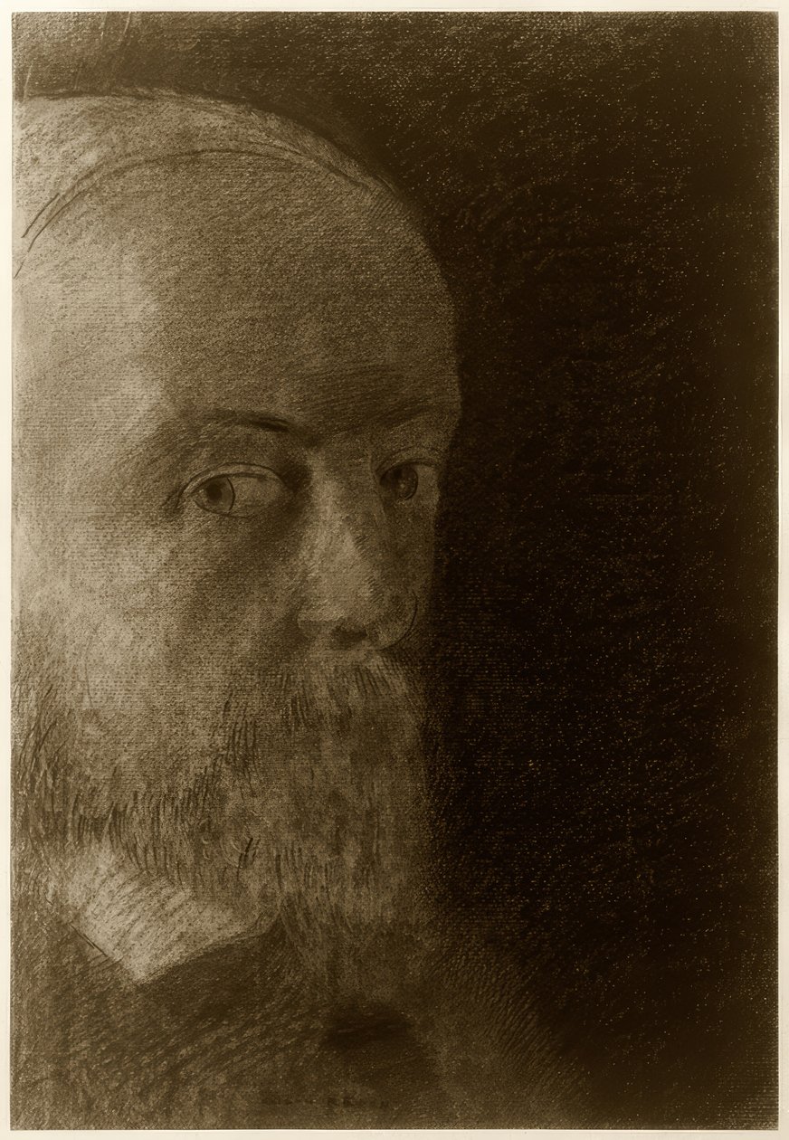 Head / Self-Portrait by Odilon Redon