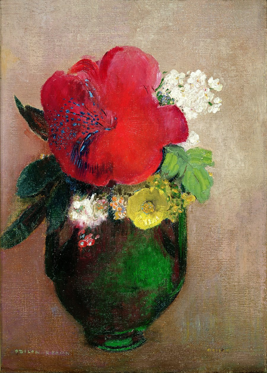 The Red Poppy by Odilon Redon
