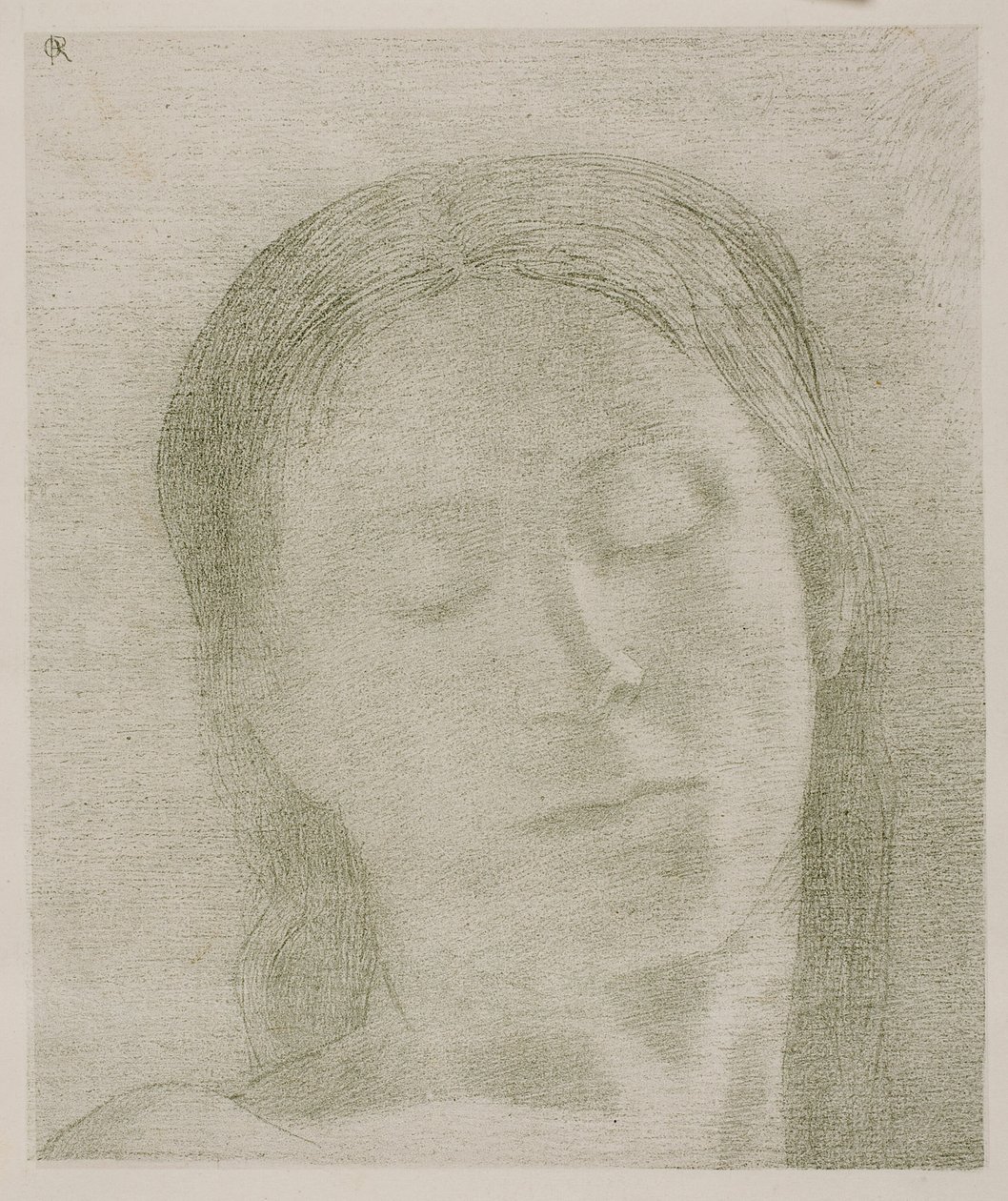 Closed Eyes by Odilon Redon