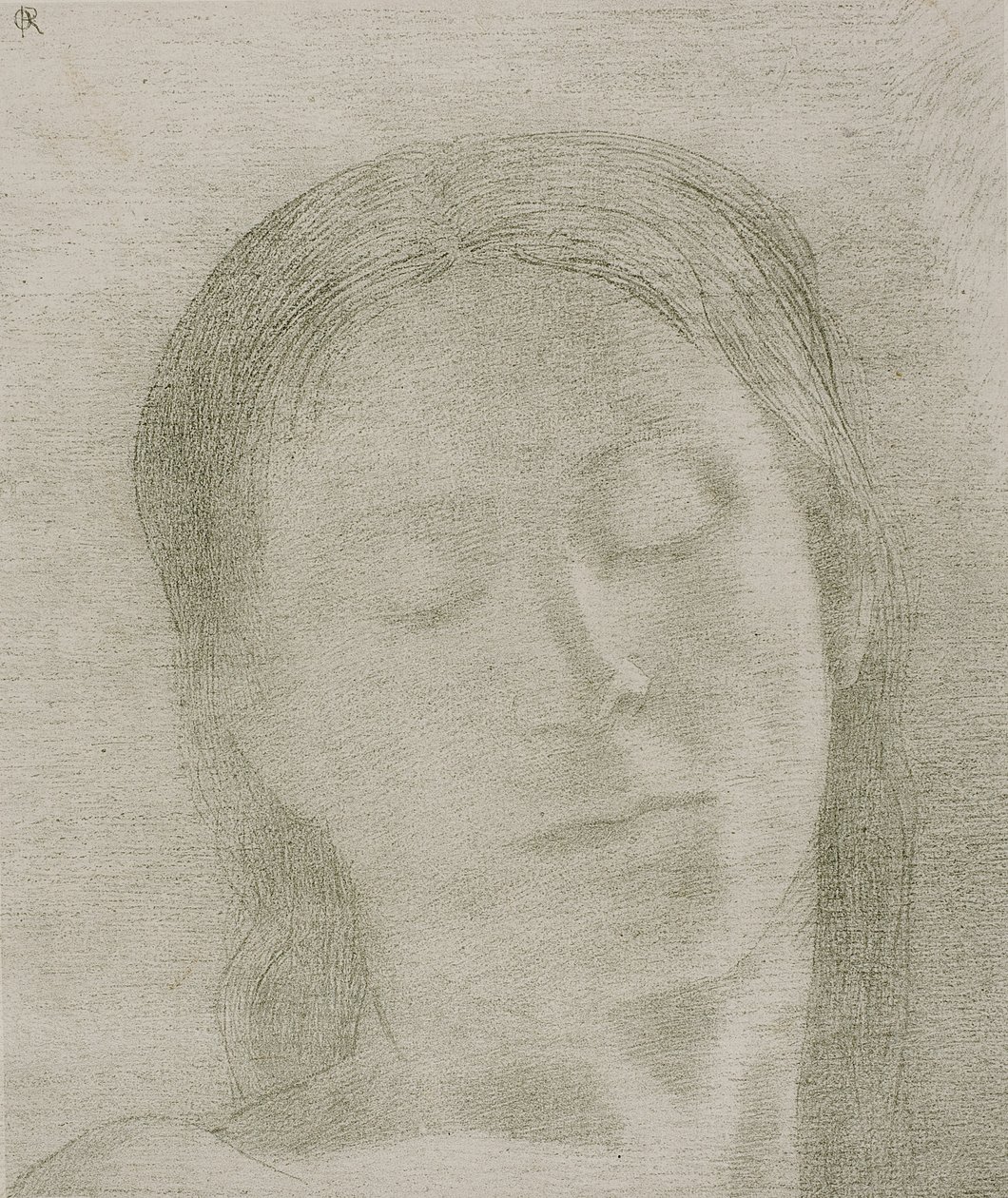 Closed Eyes by Odilon Redon