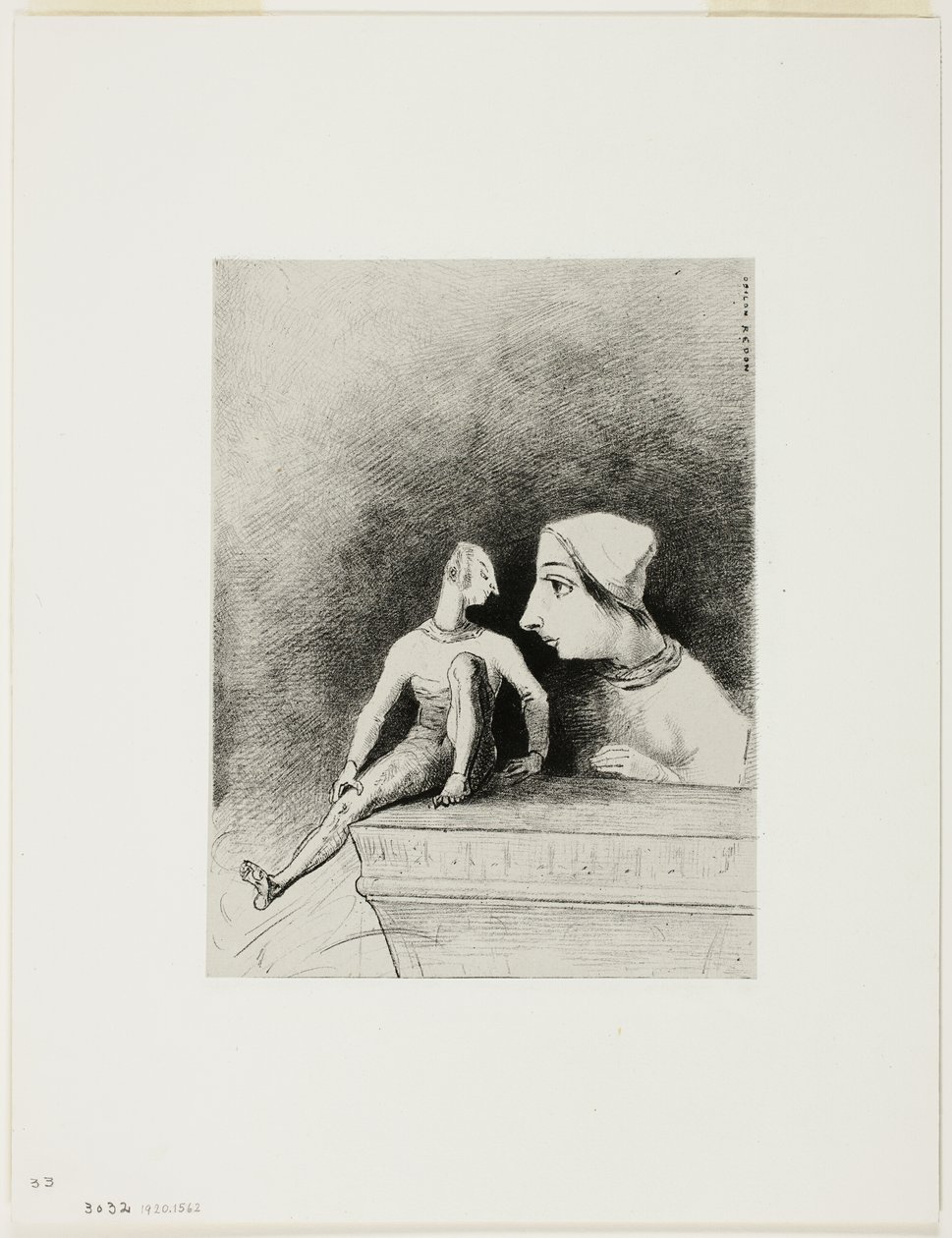 Felineness, plate seven from In Dreams by Odilon Redon