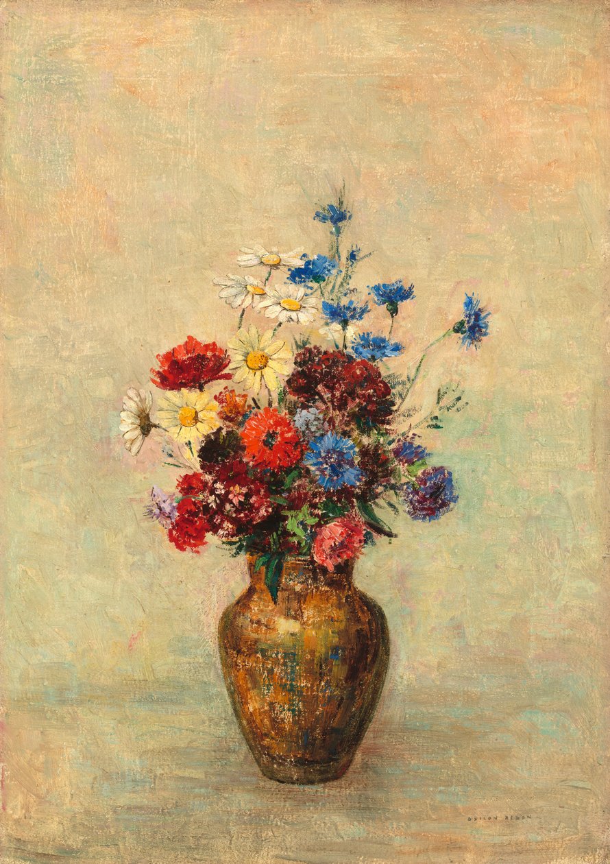 Flowers in a Vase by Odilon Redon