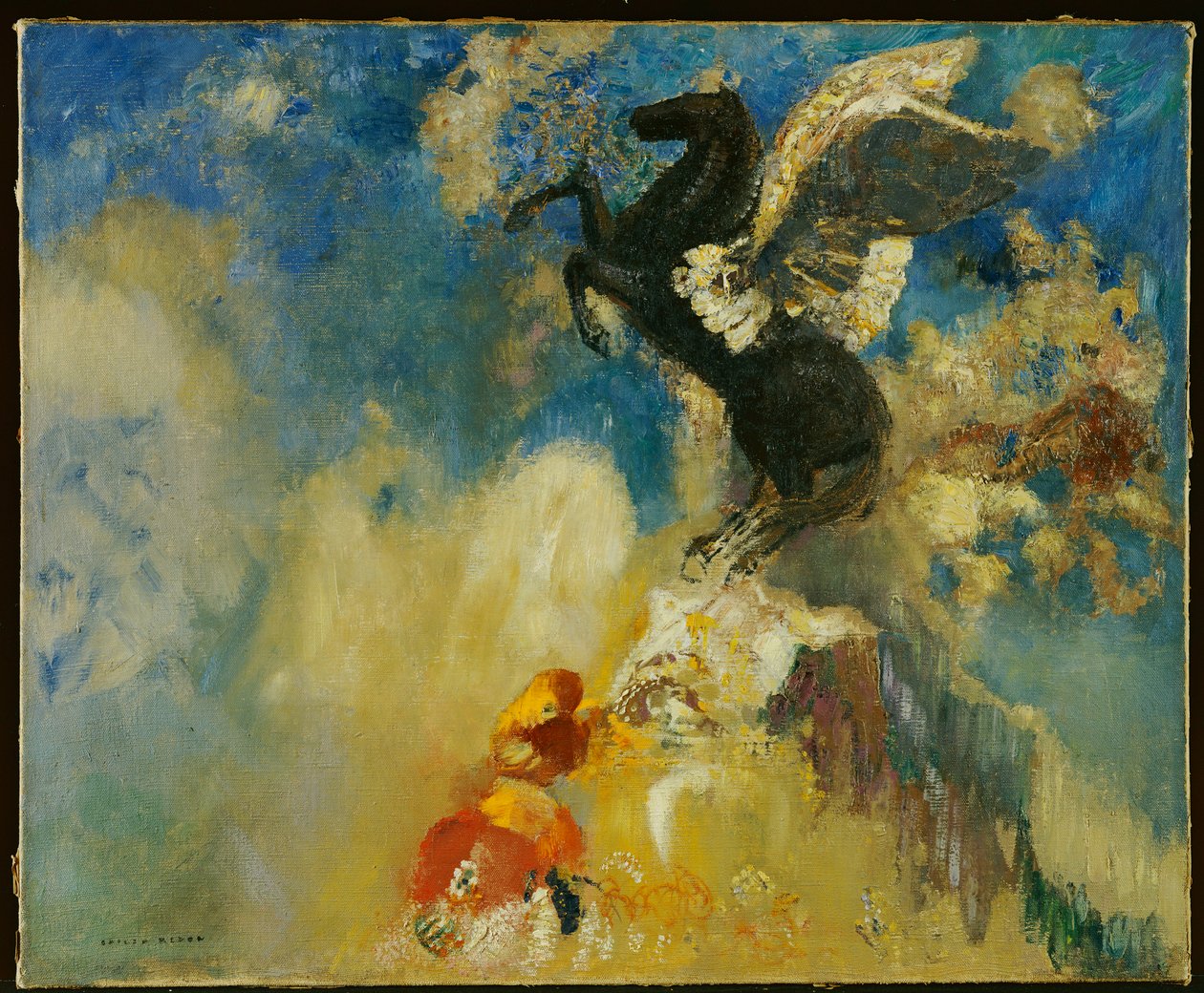 The Black Pegasus by Odilon Redon