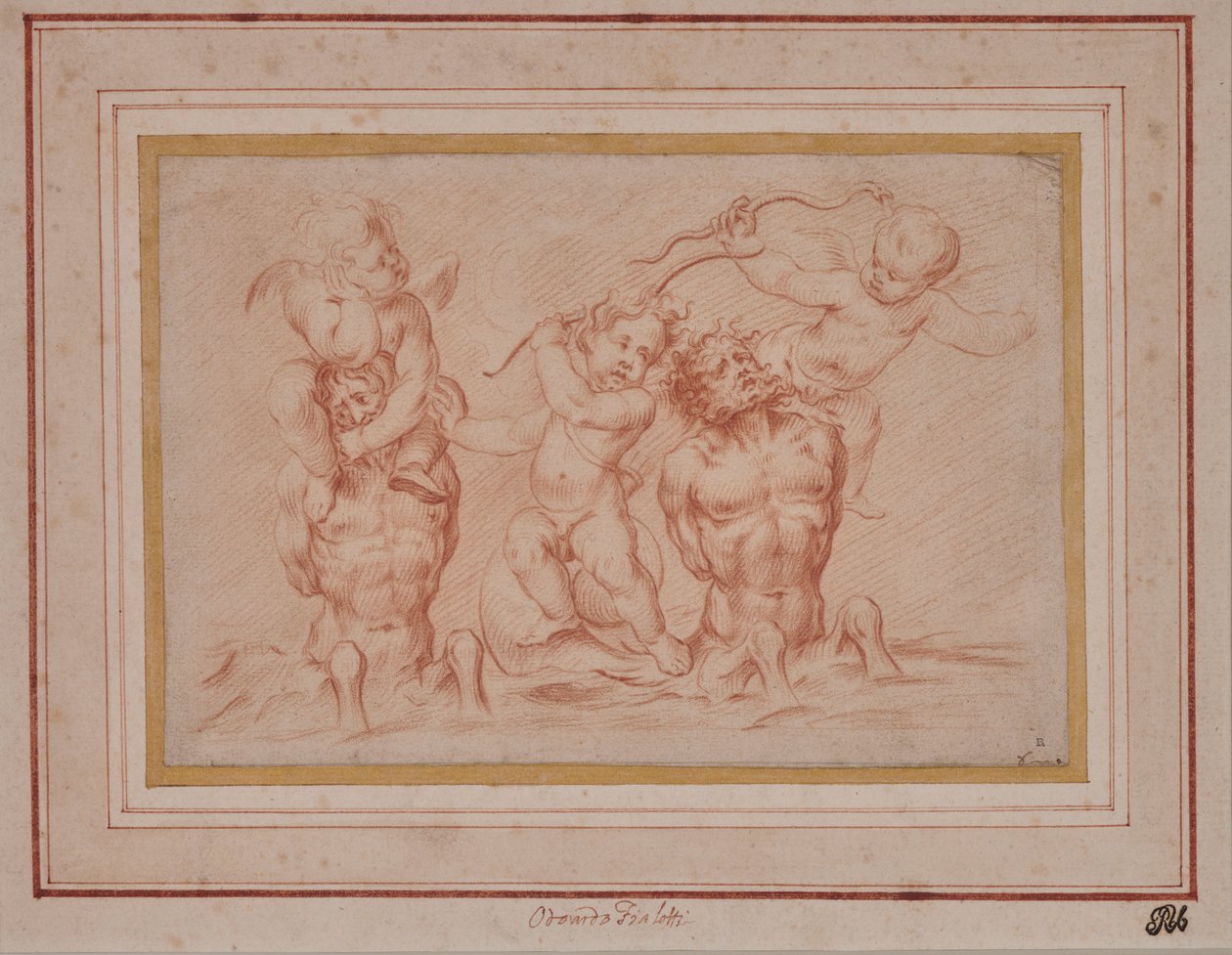 Tritons and Putti by Odoardo Fialetti