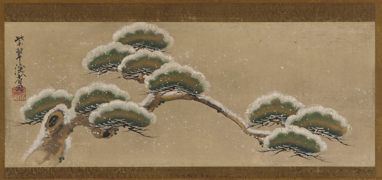 Snow-laden Pine Boughs by Ogata Kenzan