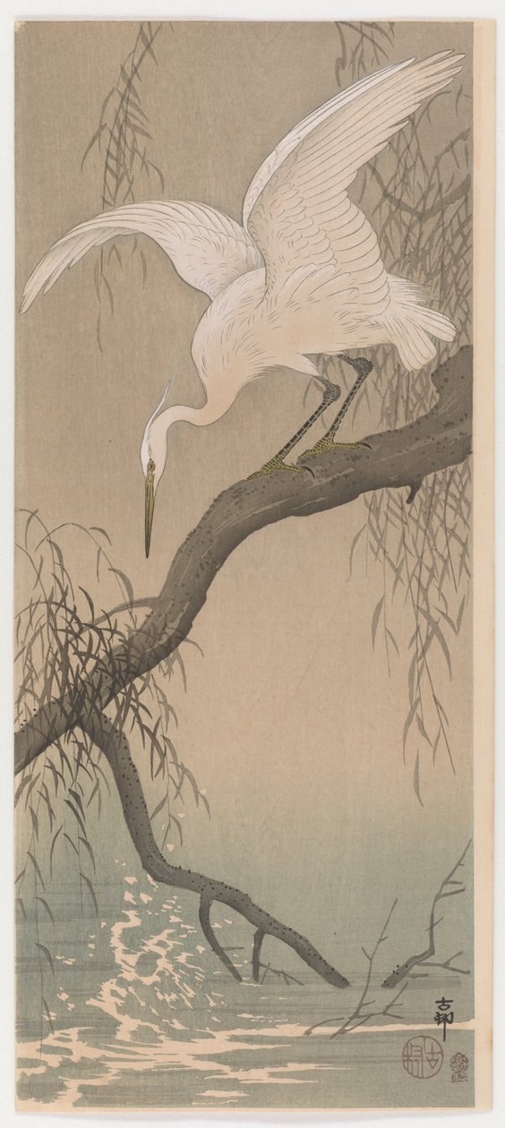 Little Egret by Ohara Koson