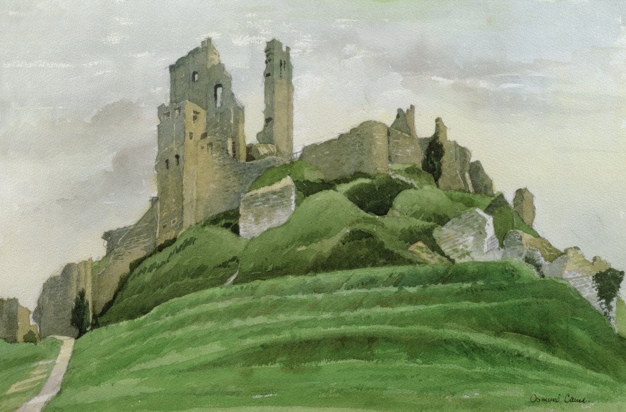 Corfe Castle by Osmund Caine