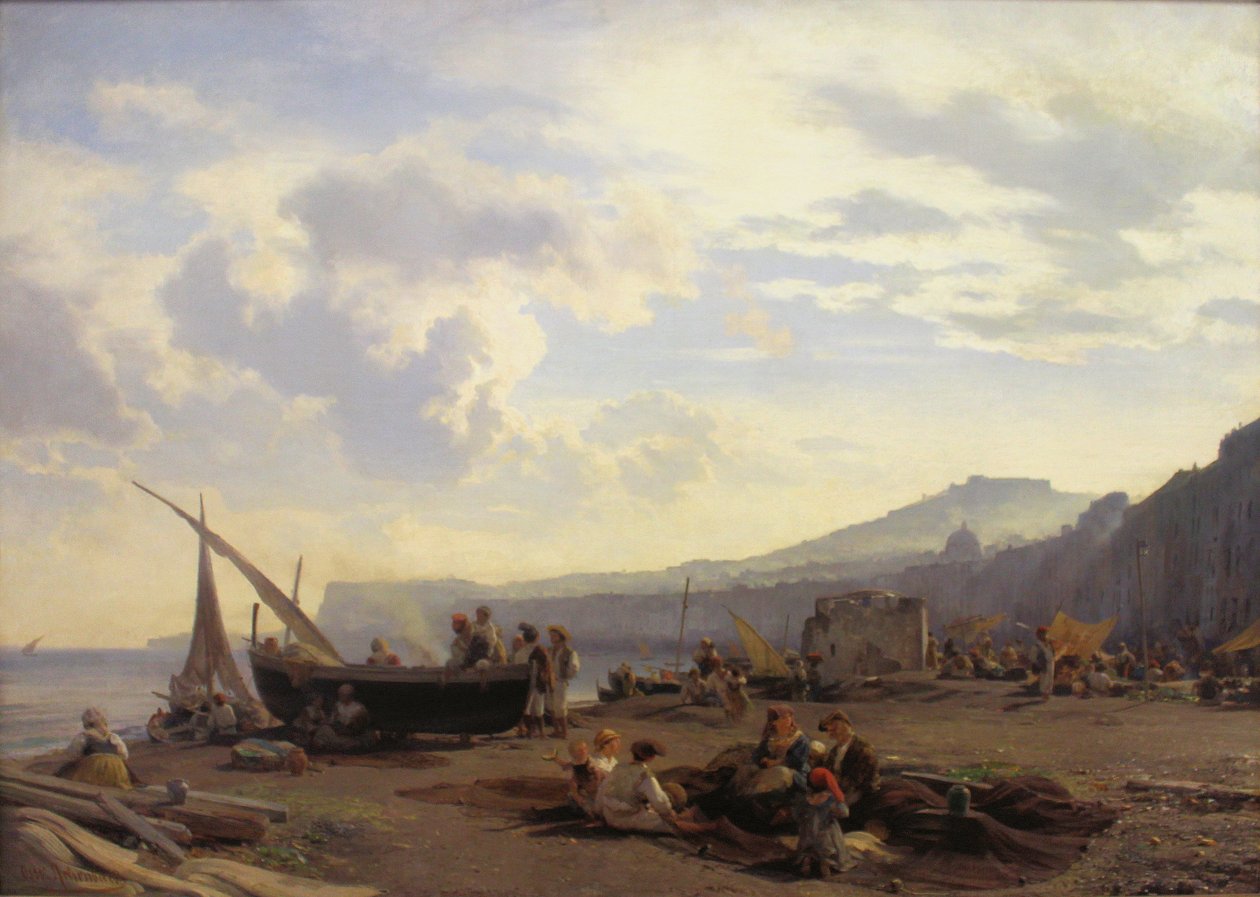 Beach Scene by Oswald Achenbach