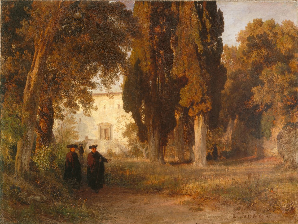 The Monastery Garden by Oswald Achenbach