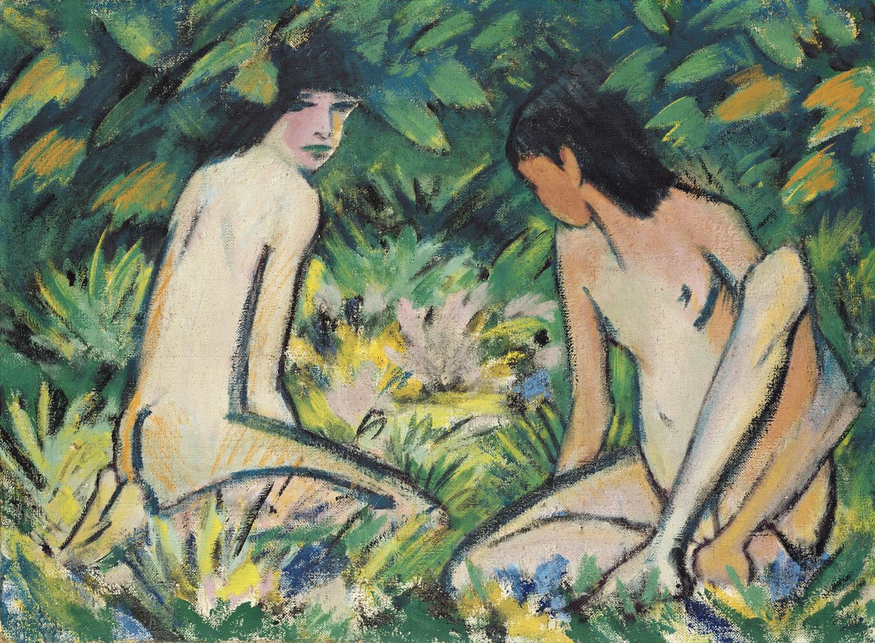 Girls in the Open Air by Otto Mueller