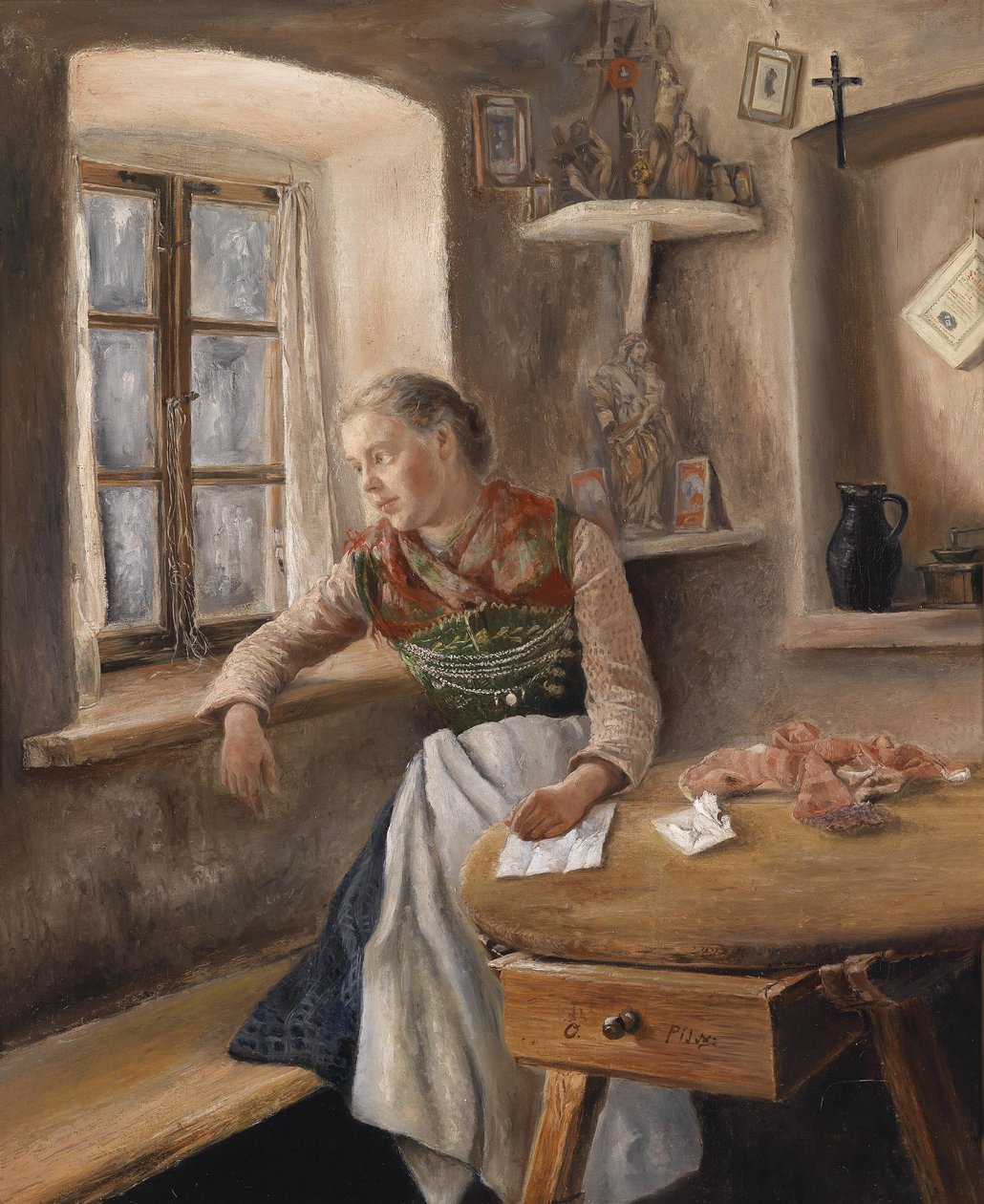 Girl at the Window by Otto Piltz