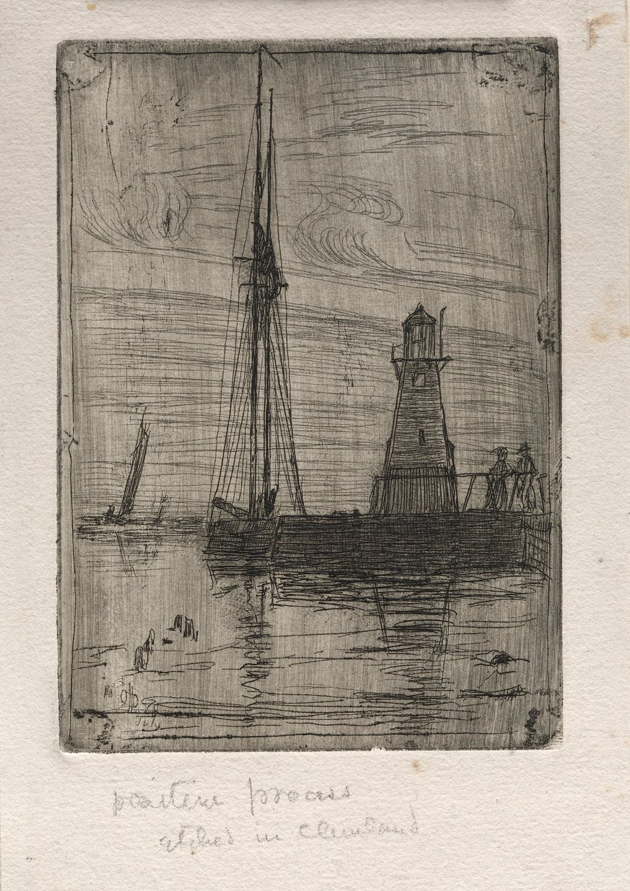 River Pier, 1890 by Otto H. Bacher