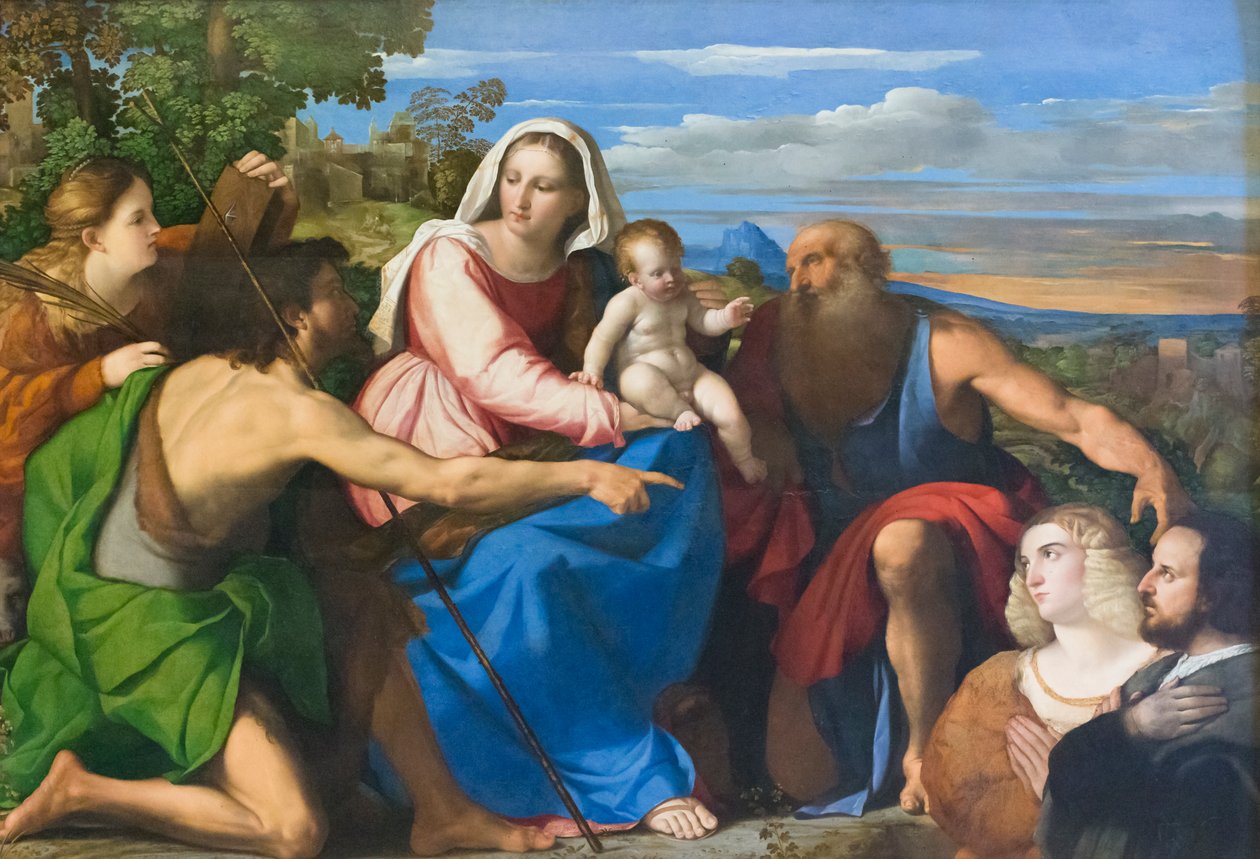 Sacred Conversation with Donors by Palma Il Giovane (1548 1628)