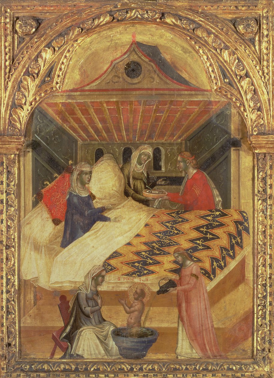 The Birth of St. Nicholas, c.1345 by Paolo Veneziano