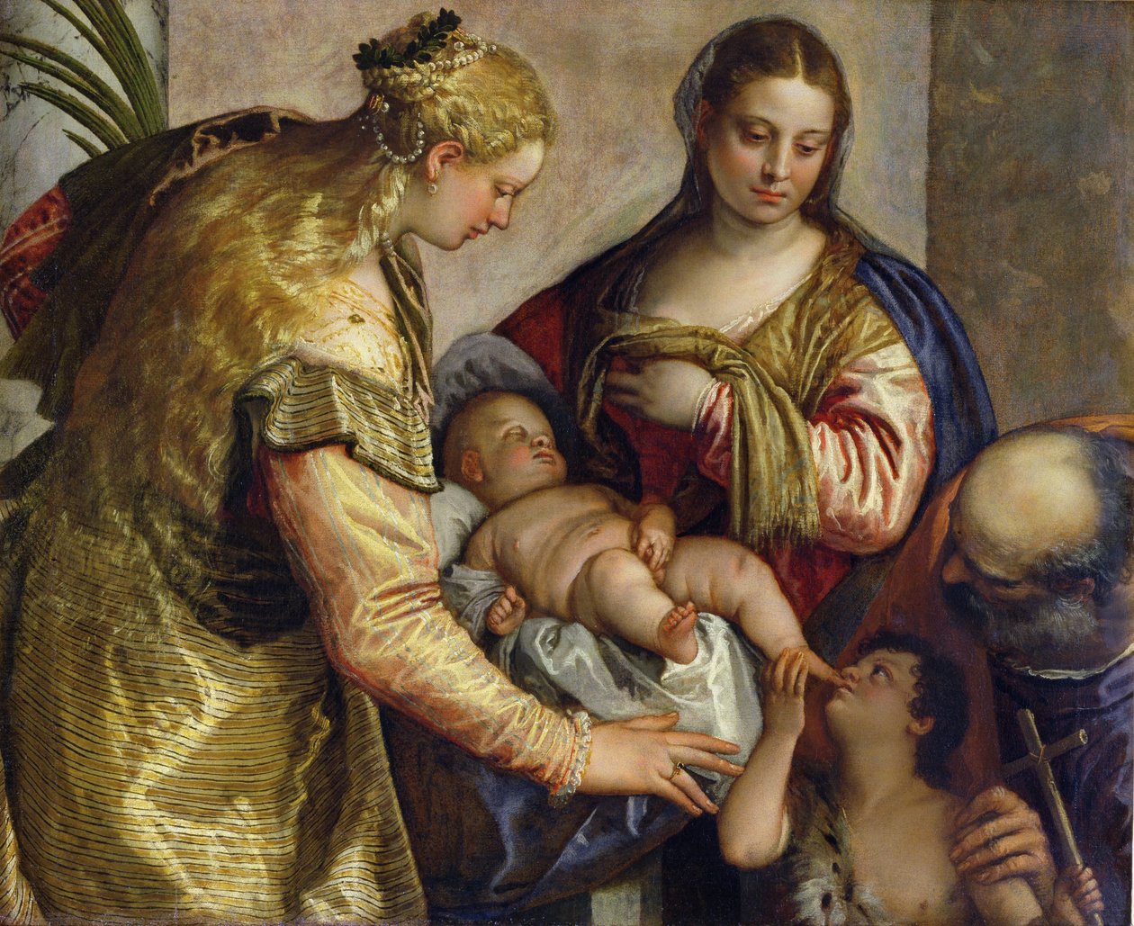 The Holy Family with St. Barbara, c.1550 by Paolo Veronese