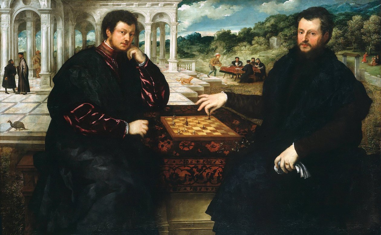 Two Chess Players, ca. 1545 by Paris Bordone